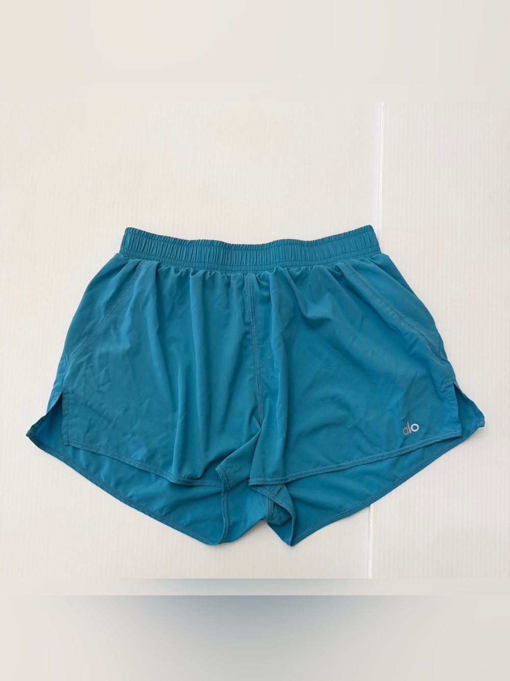 ALO Yoga Stride Teal Athletic Shorts